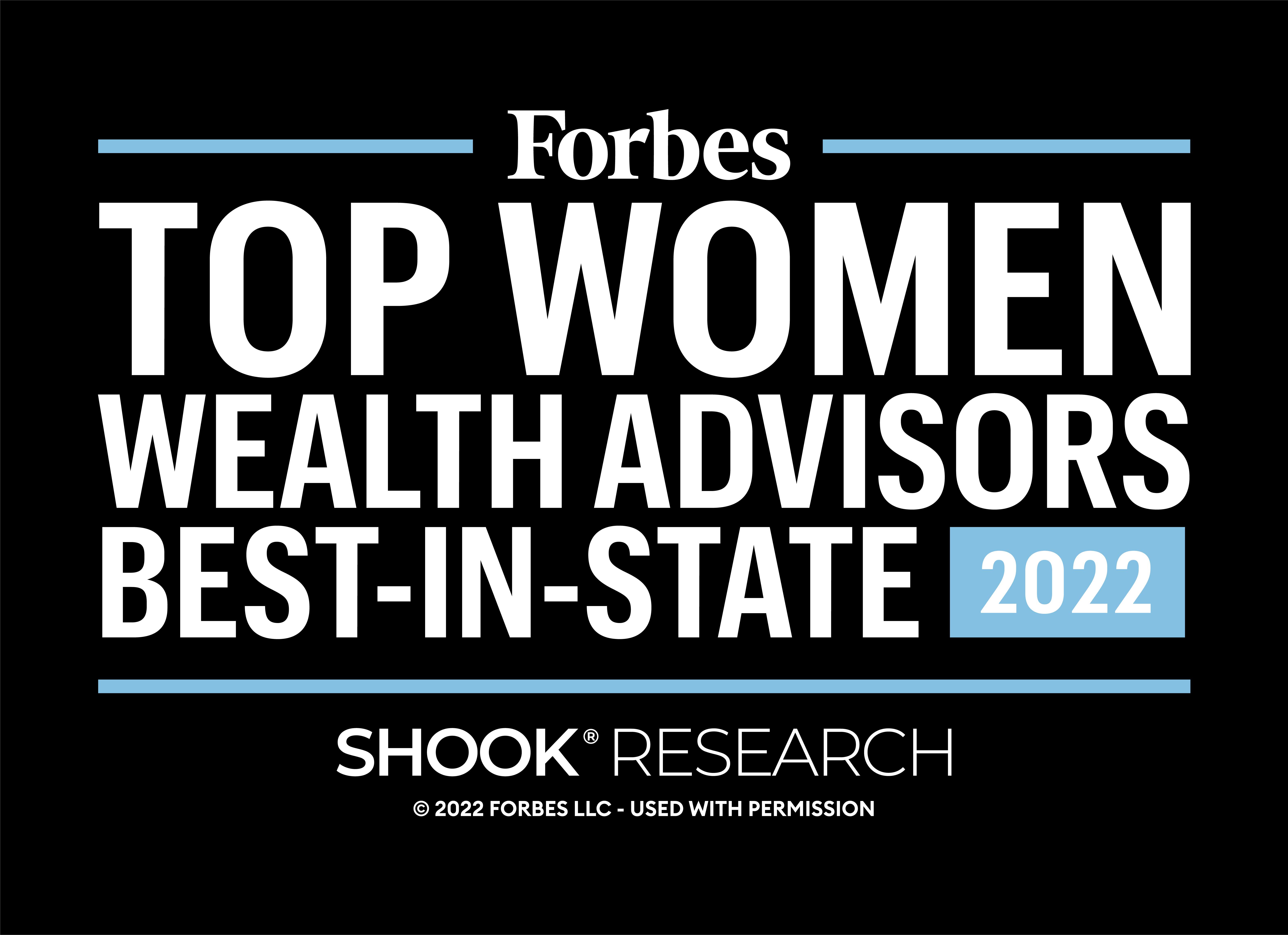 Forbes 2022 Top Women National Best-in-State Wealth Advisors Logo